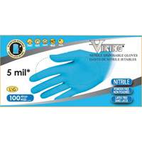 Gants jetables 34600, Petit, Nitrile, 5 mils, Sans poudre, Bleu Industrial Sales