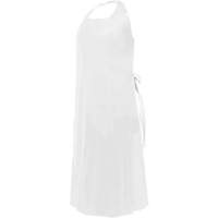 CoverMe Apron with Die-Cut Neck, Polyurethane, 45" L x 35" W, White Industrial Sales