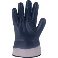 Horizon&reg; Navy Gloves with Pasted Cuffs, Medium, Nitrile Coating, Jersey/Cotton Shell Industrial Sales