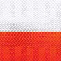 High Intensity Grade Flexible Work Zone Sheeting 382VHIP, 5" W x 150' L, Orange and White Industrial Sales
