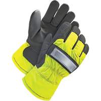 Gants d'ajusteur haute-visibilit&eacute;, T-petit, Paume en Cuir fleur de ch&egrave;vre, Doublure en Thinsulate Industrial Sales