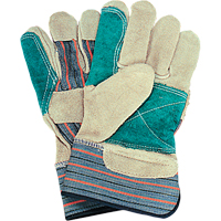 Gants d'ajusteur avec paume double, Grand, Paume en Cuir de vache refendu, Doublure en Coton Industrial Sales