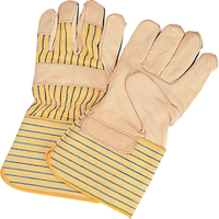 Standard-Duty Dry-Palm Fitters Gloves, Large, Grain Cowhide Palm, Cotton Inner Lining Industrial Sales