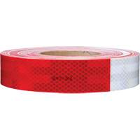 3M Scotchlite Diamond Grade Conspicuity Sheeting Series 985, 2" W x 12" L, Red & White Industrial Sales