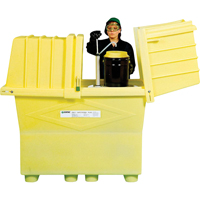 Poly-Safeypacks&reg; Plus With Drain, 60.25" L x 34.5" W x 64" H, 1200 lbs. Load Capacity Industrial Sales