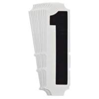 Quick-Align&reg; Individual Gothic Number and Letter Labels, 1, 4" H, Black Industrial Sales