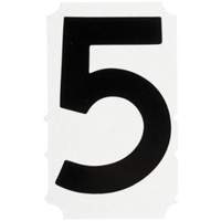 Quick-Align&reg; Individual Gothic Number and Letter Labels, 5, 4" H, Black Industrial Sales