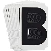 Quick-Align&reg; Individual Gothic Number and Letter Labels, B, 4" H, Black Industrial Sales