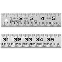 R&egrave;gle de circonf&eacute;rence pour ferblantier, 4' lo, Acier, Graduations de 1/16" Industrial Sales