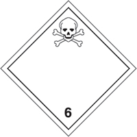 TDG Shipping Labels, Class 6.1, Toxic Substances, Paper Industrial Sales