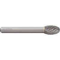 Fraise au carbure ovoide ALLSTEEL, SE-3, 3/8" dia., 1/4" Tige, 5/8" Prof. de la coupe Industrial Sales