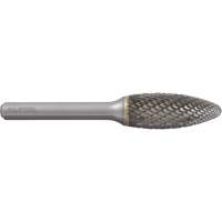 ALLSTEEL Flame Shape Carbide Burr, SH-5, 1/2" Dia., 1/4" Shank, 1-1/4" Depth of Cut Industrial Sales