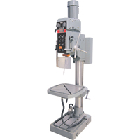 Variable Speed Gearhead Drill Presses, 5/8" Chuck, 2 Speed(s), 22" W x 22" L, #4 Morse Industrial Sales