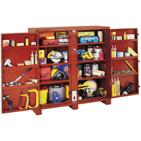 Armoire &agrave; tablettes Jobsite, Acier, 47,5 pi³, Rouge Industrial Sales