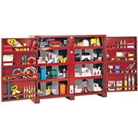 Armoire &agrave; tablettes Jobsite, Acier, 49 pi³, Rouge Industrial Sales