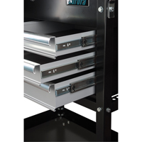 Chariot utilitaire, 4 tiroirs, 18" lo x 33" la x 39" h, Noir Industrial Sales