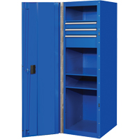 Armoire lat&eacute;rale s&eacute;rie RX, 3 tiroirs, 19" la x 25" p x 61" h, Bleu Industrial Sales