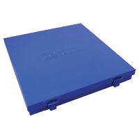 Boîte en m&eacute;tal mince, 10-1/2" P x 9-1/4" la x 1-1/4" h, Bleu Industrial Sales