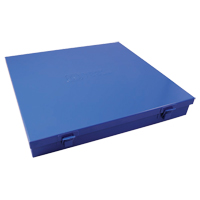 Boîte en m&eacute;tal mince, 12" P x 11-1/2" la x 1-3/4" h, Bleu Industrial Sales