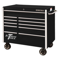 Armoire roulante pour outils s&eacute;rie RX, 11 tiroirs, 41-1/2" la x 25-1/2" p x 40-1/2" h, Noir Industrial Sales