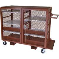 Armoire mobile en treillis, Acier, 49 pi³, Rouge Industrial Sales