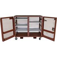 Armoire mobile en treillis, Acier, 49 pi³, Rouge Industrial Sales