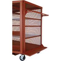 Mobile Mesh Cabinet, Steel, 37 Cubic Feet, Red Industrial Sales