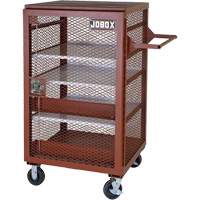 Mobile Mesh Cabinet, Steel, 22 Cubic Feet, Red Industrial Sales