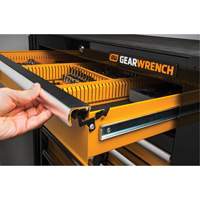 Powered Tool Cart, 11 Drawers, 42-1/2" W x 24-7/16" D x 41" H, Black/Orange Industrial Sales