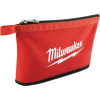 Coloured Zippered Pouches - Set of 3, Canvas, 3 Pockets, Black/Red Industrial Sales