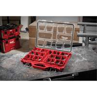 Packout Low-Profile Organizer, 19-3/4" x 16-2/5" x 2-1/2", Black/Red Industrial Sales