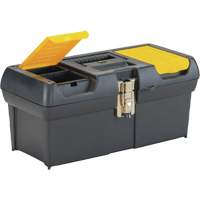 Coffre &agrave; outils avec plateau de s&eacute;rie 2000, 16" la x 7-1/10" p x 8-1/10" h, Noir/Jaune Industrial Sales