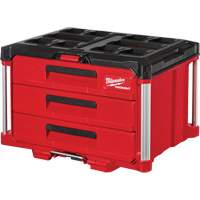 Packout 3-Drawer Tool Box, 16-1/3" x 14-1/3" x 22-1/5", Black/Red Industrial Sales