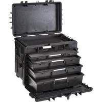 Mobile Tool Chest With Drawers, 4 Drawers, 22-4/5" W x 15" D x 18" H, Black Industrial Sales