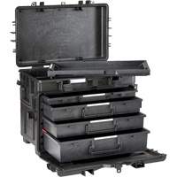 Military Mobile Tool Chest With Drawers, 4 Drawers, 22-4/5" W x 15" D x 18" H, Black Industrial Sales