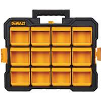 Flip-Bin Organizer, 3-7/8" W x 17-3/4" D x 13-7/8" H, Black/Yellow Industrial Sales