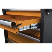 GSX Series Tool Chest, 26" W, 4 Drawers, Black/Orange Industrial Sales