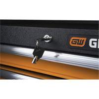 GSX Series Tool Chest, 26" W, 4 Drawers, Black/Orange Industrial Sales