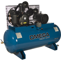 Industrial Series Air Compressors - Horizontal Compressors - Two Stage, 100 Gal. (120 US Gal) Industrial Sales