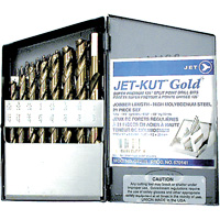 Jeu de forets de premi&egrave;re qualit&eacute; GF21R Jet-Kut GOLD, 21 morceaux, Acier Industrial Sales