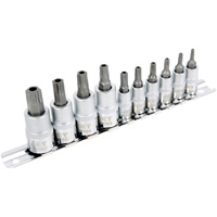 Jeu de douilles antiviol TORX 1/4" & 3/8" SS1438-10TB 10 mcx Industrial Sales