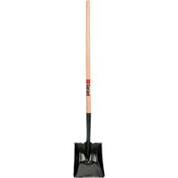 Square Point Shovel, Wood, Tempered Steel Blade, Straight Handle, 42" Long Industrial Sales
