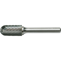 CLEVELAND Solid Carbide Burrs - Cylinder Shape with Ball Nose, SC-41, 3/32" Dia., 7/16" Depth of Cut Industrial Sales