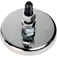 Aimants ronds &agrave; profil bas, dia. 1-1/4", Force de 7 lb Industrial Sales