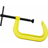 Serre-joint en C de s&eacute;curit&eacute; haute visibilit&eacute;, Capacit&eacute; de 2-1/8" (54 mm), Profondeur de gorge de 2-1/4" (57 mm) Industrial Sales