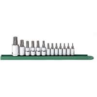 Jeu de douilles &agrave; embouts, Torx, Prise 1/2"/1/4"/3/8", 13 mrcx Industrial Sales