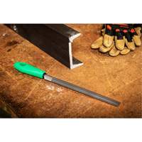 Double Cut File with Green Handle, Half Round, 8", Bastard Industrial Sales