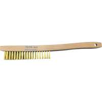 Curved-Handle Scratch Brushes, Brass, 4 x 19 Wire Rows, 14" Long Industrial Sales