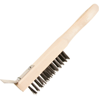 Scratch Brush With Scraper, Steel, 5 x 13 Wire Rows, 11-3/8" Long Industrial Sales
