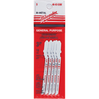 Lame de scie sauteuse, Bim&eacute;tal, Tige en T, 3" lo, 12 dents par pouce Industrial Sales